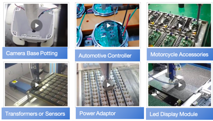 Epoxy resin lem pencampuran dan mesin dispenser fleksibel 2