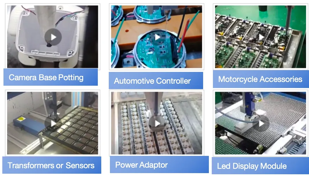 Sistem Dispensing Lem Robot Dispenser Resin Epoxy Kompak Untuk Potting PCB Dengan Kamar Tertutup 3