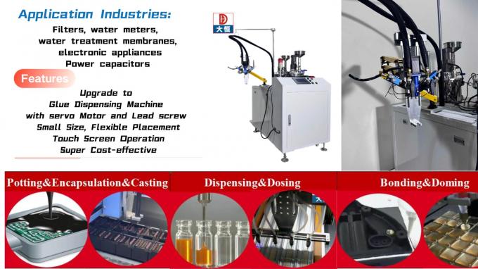 Epoxy resin lem pencampuran dan mesin dispenser fleksibel 0